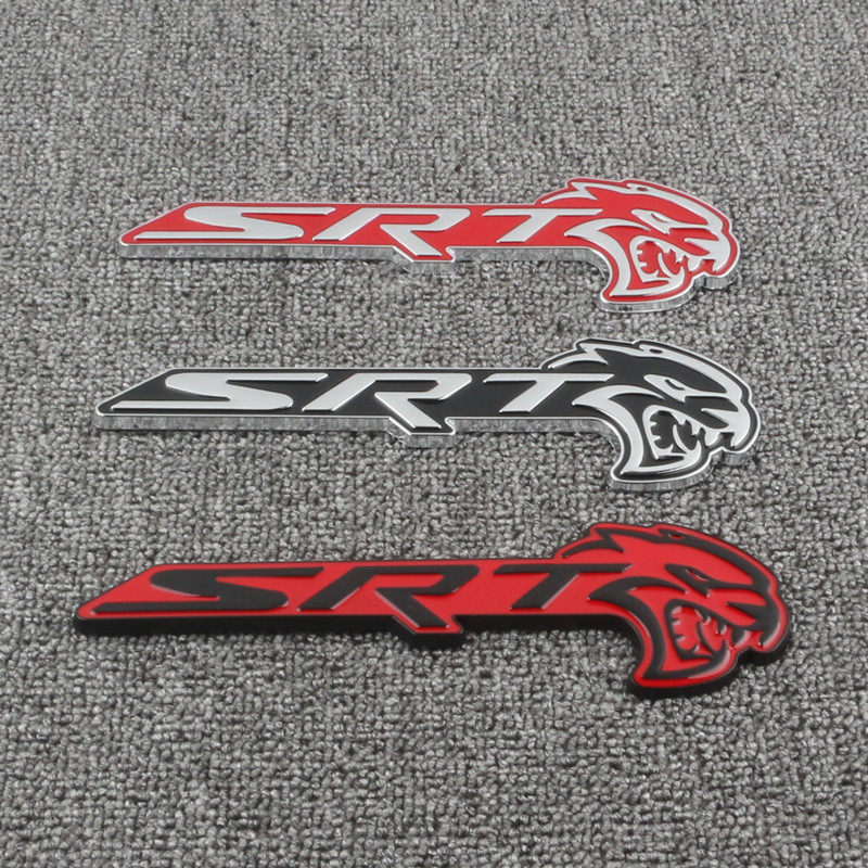 道奇挑战者改装贴标 SRT地狱猫车标贴 立体车贴 改装中网标贴