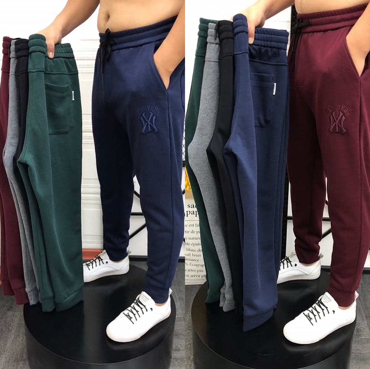 D17秋冬加绒男士针织运动棉舒适弹力松紧腰收口修身人气下装裤子,男装,休闲裤,淘宝优惠券,粉丝福利购,淘宝优惠卷