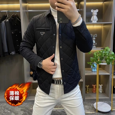 秋冬男士修身保暖夹克棉服