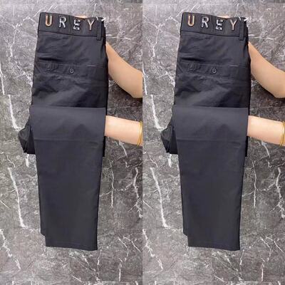 K1315光头强男士商务休闲小直筒黑色小西裤直板随身舒适纯色裤子K