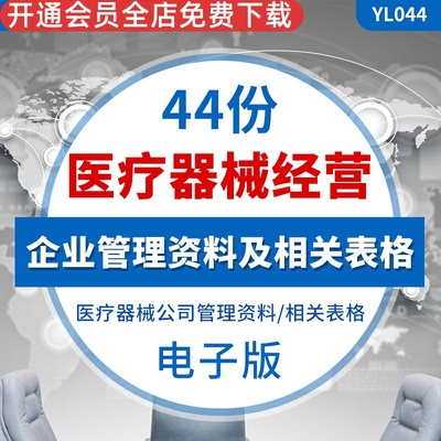 医疗器械经营公司企业质量员工管理制度工作程序文件表格资料医疗器械公司全套管理资料医疗器械公司相关表格