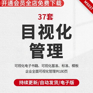 目视化管理教育资料公司安全可视化规范可视化基准可视化标准可视化模板企业全面可视化管理现场目视化管理