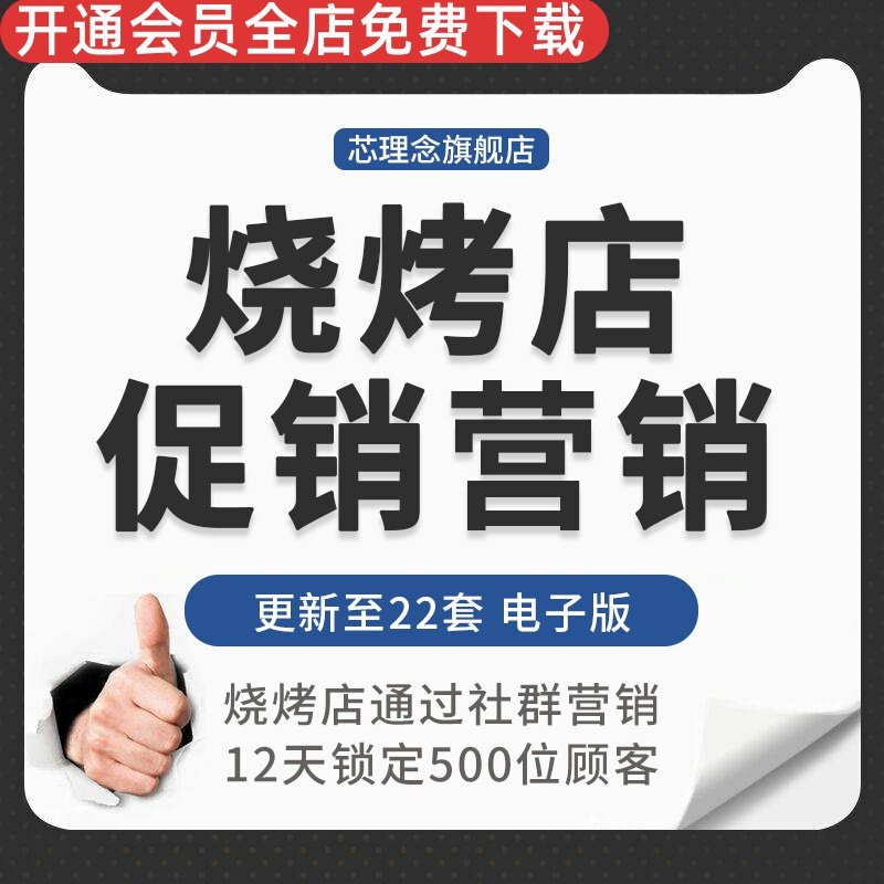 烧烤摊烤串店大排档开业促销节假日常营销策划推广会员模式方案例烧烤