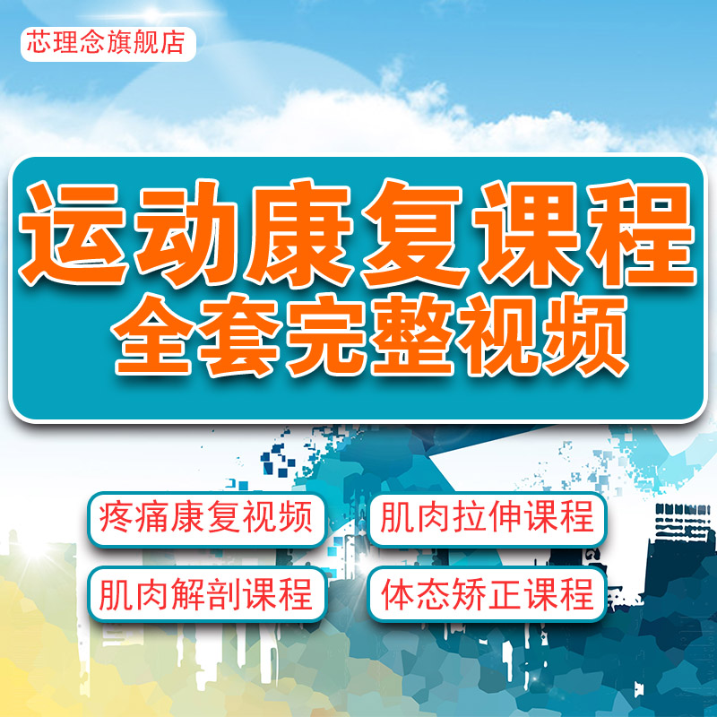 运动康复教学视频教程培训课程疼痛康复肌肉拉伸体态纠正