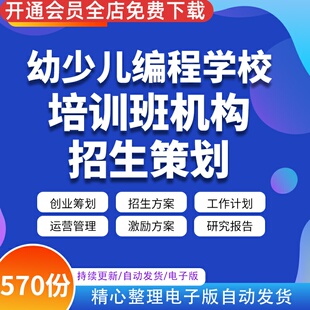 编程机器人机构培训班管理制度招生方案策划运营激励机制大全