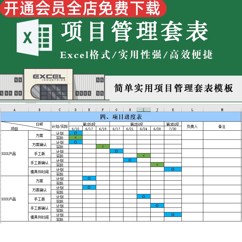 实用项目管理套表工作策划