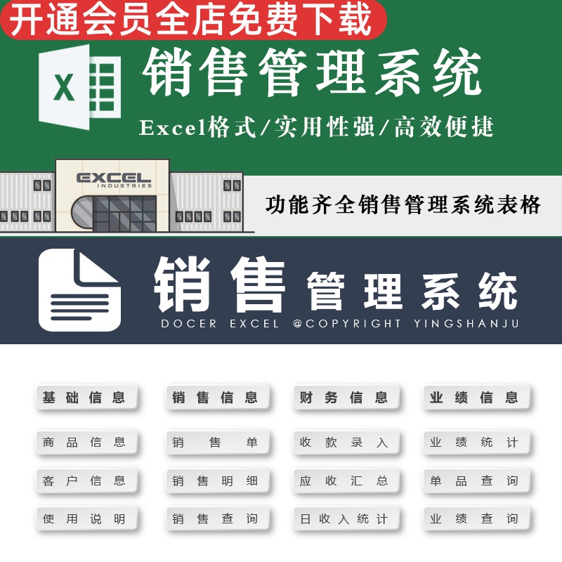 销售管息业务业绩模板管理系统