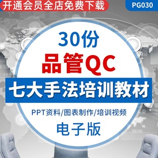 培训视频等手法培训资料合集 图标制作 品质管理品管QC七大手法教材应用PPTQC新七大手法工具培训PPT PPT资料