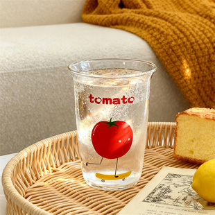 高硼硅玻璃水杯咖啡杯耐高温泡茶牛奶冰块女生网红ins风喝水杯子