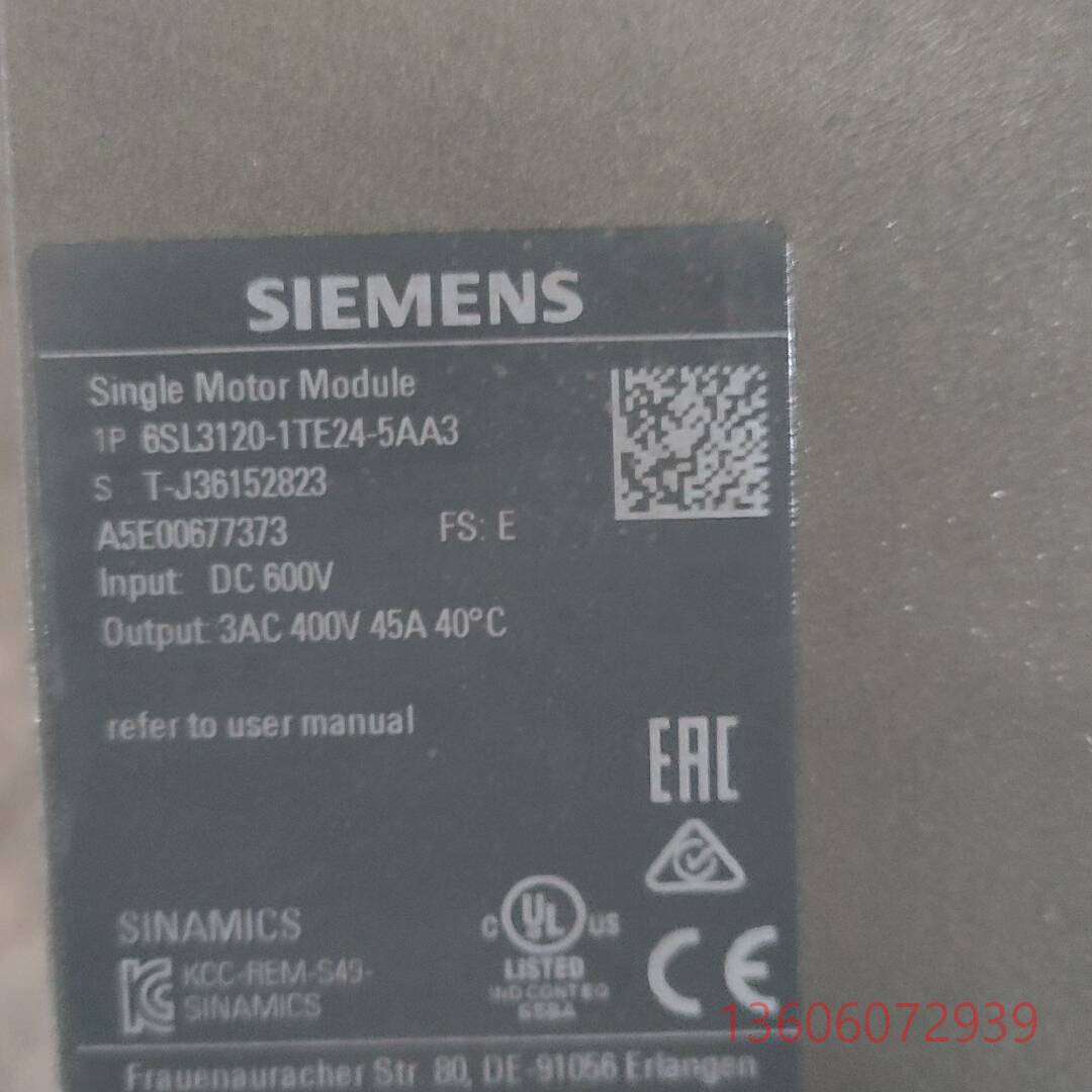 维修6SL3120-1TE24-5AA3，功能包好，成色可清议价