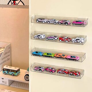 小汽车收纳神器壁挂儿童1:64玩具模型风火轮多美卡合金展示架上墙