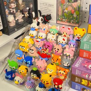 乐高积木收纳盒阶梯式桌面上透明置物架公仔小颗粒拼装手办展示柜