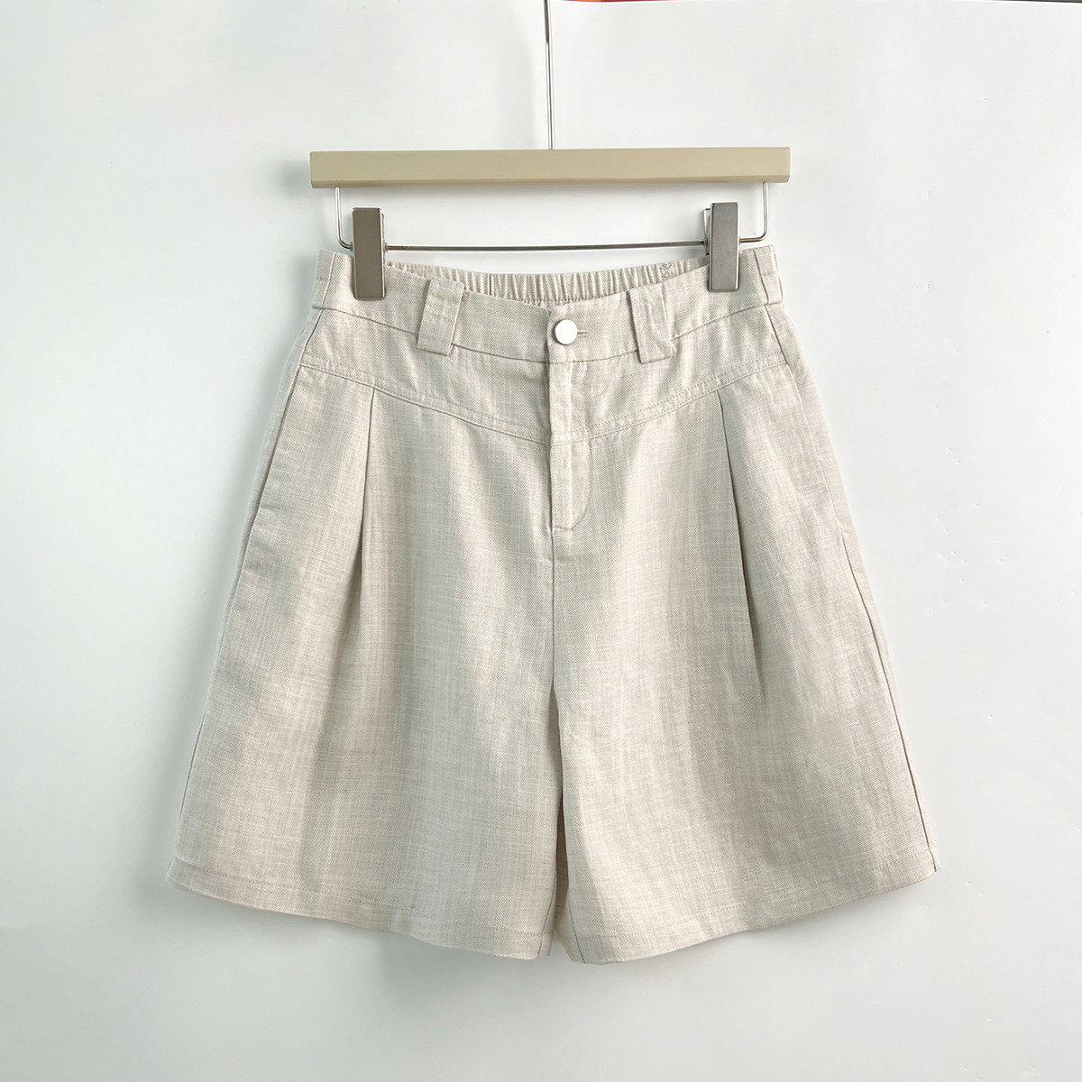 大码女装天丝亚麻休闲短裤女2026夏季薄款透气高腰显瘦五分直筒裤