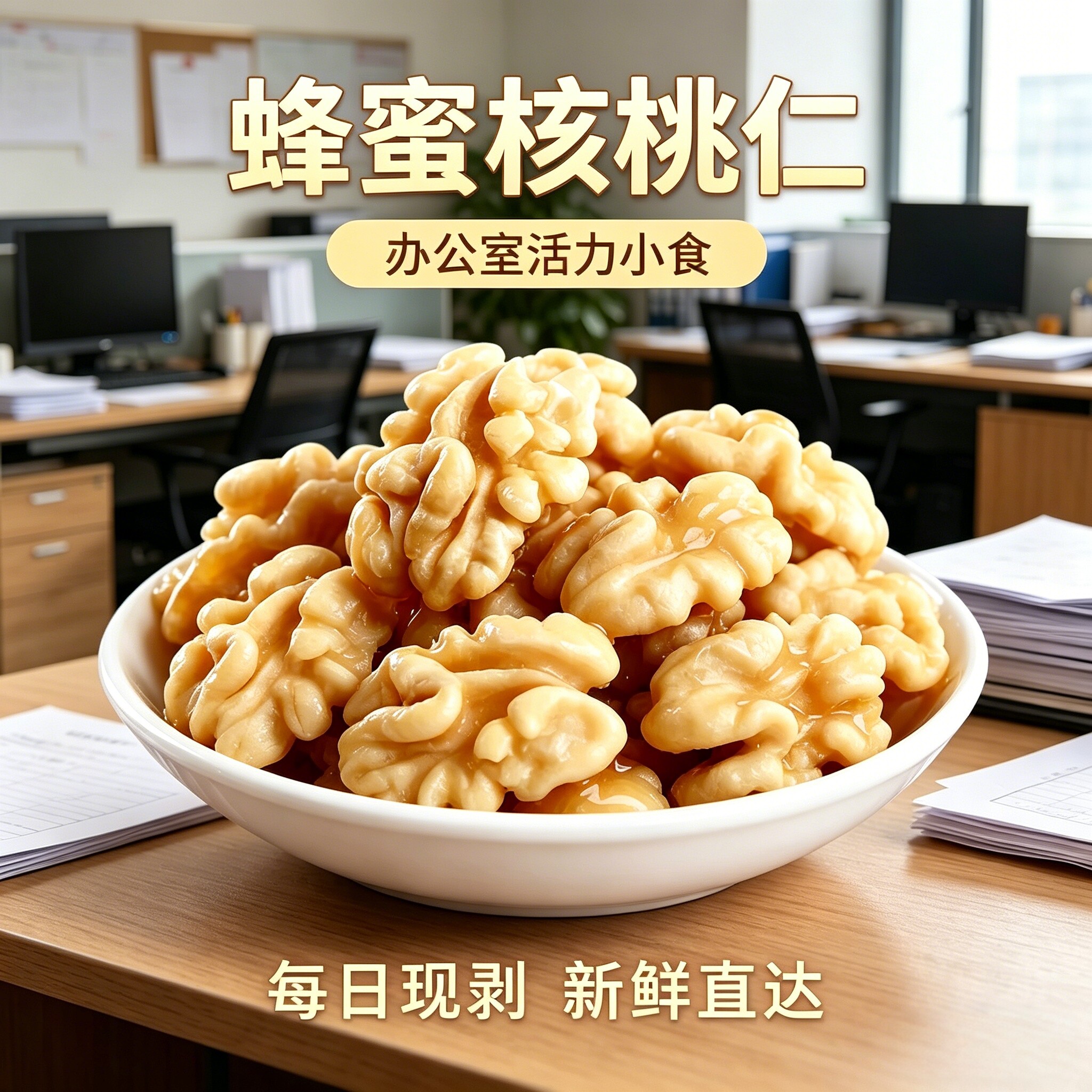 办公室零食蜂蜜去皮核桃仁单独小包装充饥下午茶健康休闲食品小吃