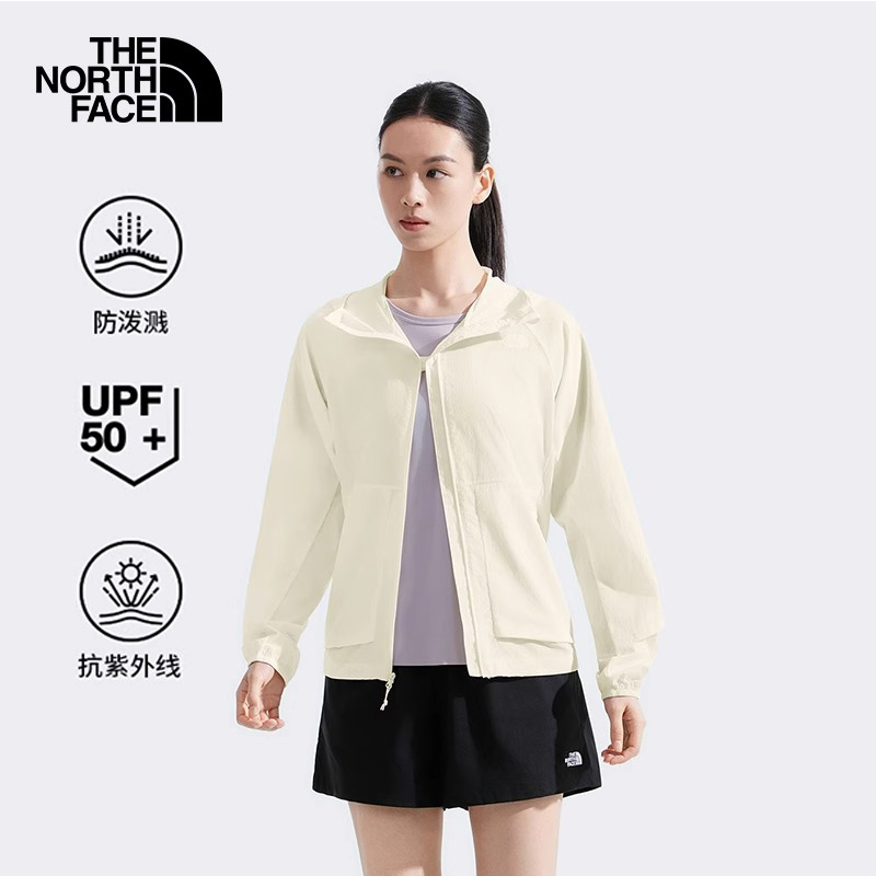 TheNorthFace北面皮肤衣女2025春夏户外防泼水轻薄防晒衣风壳8BWD