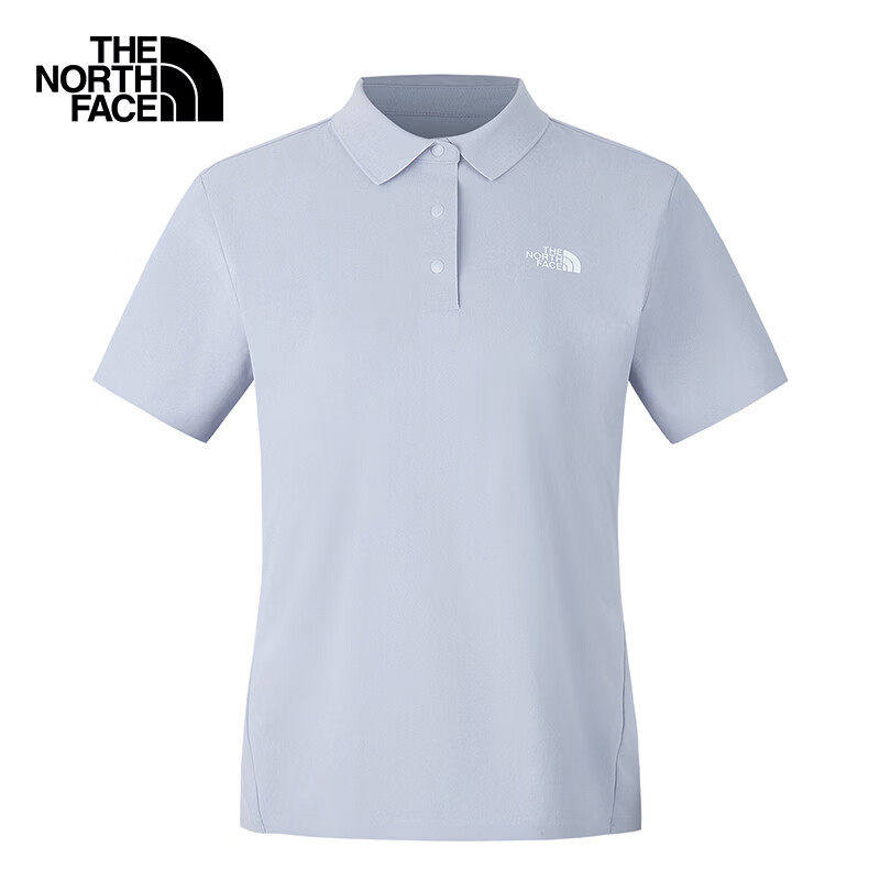 TheNorthFace北面棉质短袖POLO衫女春夏户外舒适透气翻领T恤8FZU