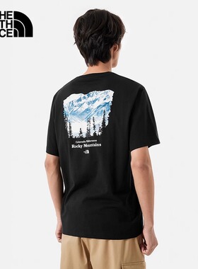 the north face北面短袖t恤男夏季户外运动透气棉质雪山半袖88GK