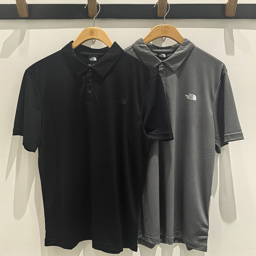 TheNorthFace北面短袖POLO衫男2026春夏户外休闲透气翻领T恤8HQX
