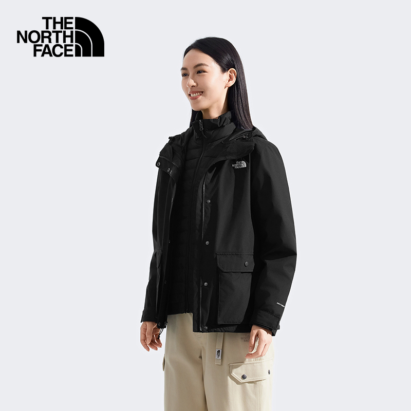 TheNorthFace北面三合一冲锋衣女25秋冬户外徒步保暖鹅绒内胆8GK7