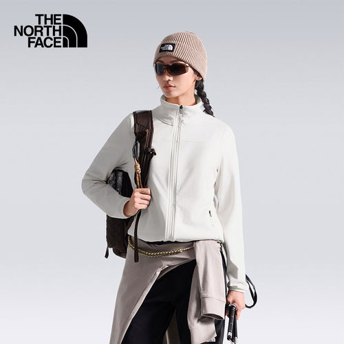 TheNorthFace北面棋盘格抓绒衣女26秋冬户外轻量保暖徒步外套8FJV