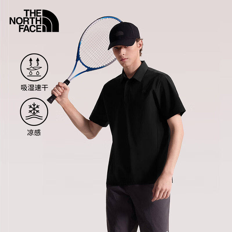 北面户外速干凉感短袖POLO衫男图片