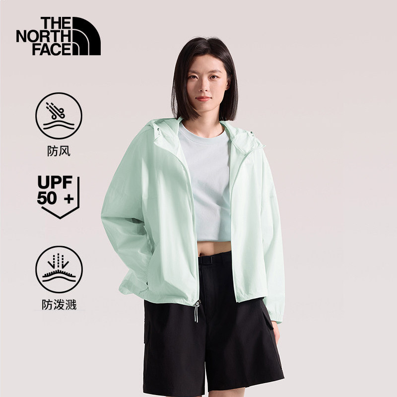 TheNorthFace北面防晒衣女26春夏户外运动防泼水皮肤衣防风衣