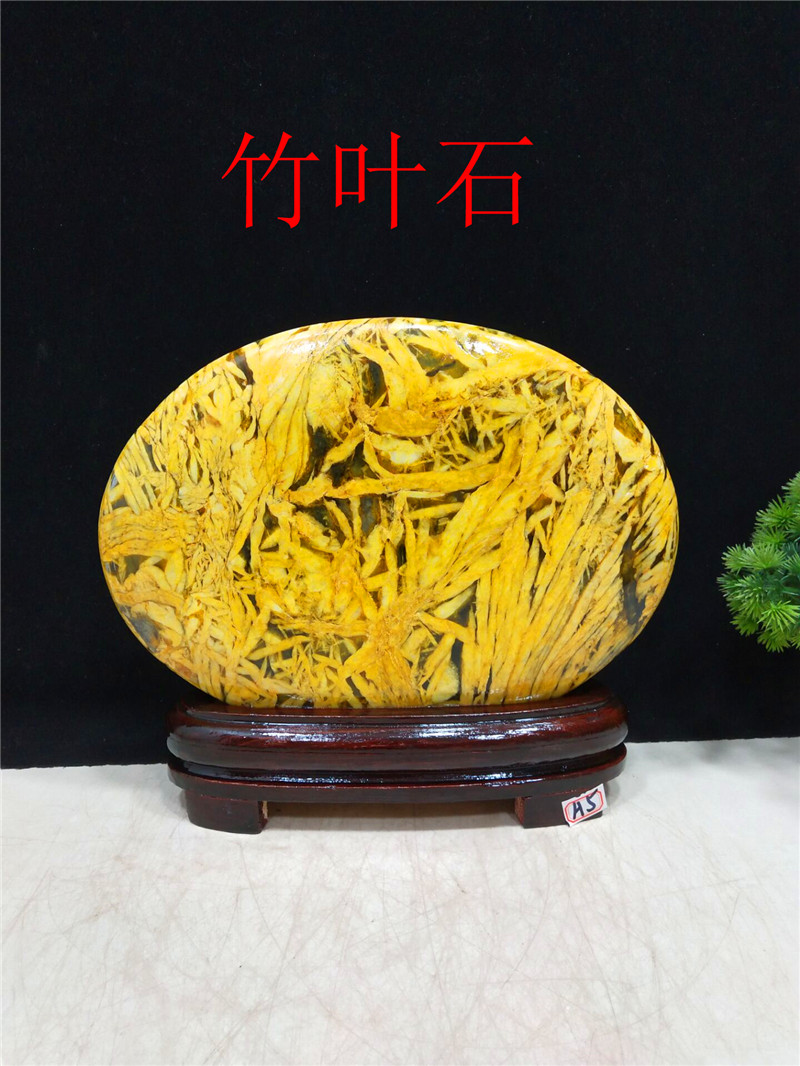 精品包邮石头竹叶石原石国画石天然画面奇石观赏石客厅玄关摆件