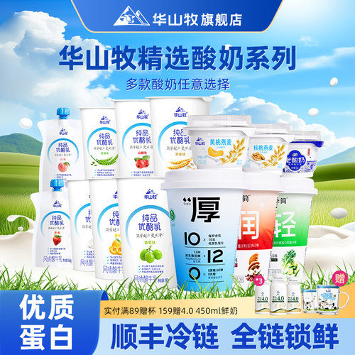 华山牧纯品优酪乳酸奶180g*12杯