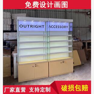 新款手机拍拍严选二手手机展示柜靠墙配件展示架玻璃柜台体验台定