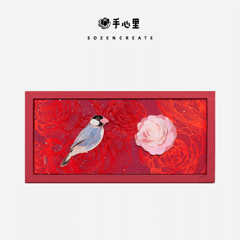 手心里东方花鸟书签毕业礼物