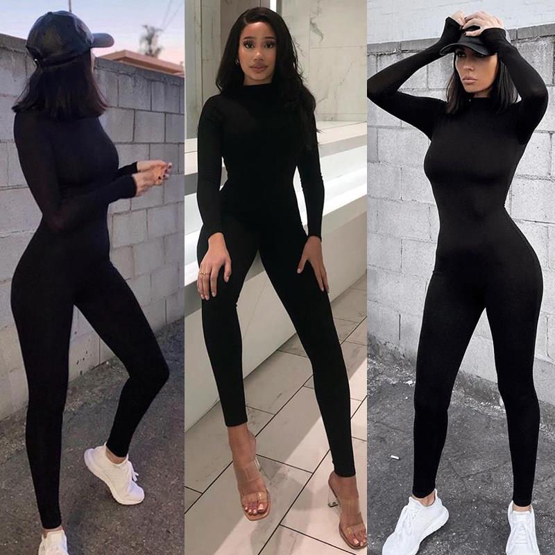 Long Sleeve Slim Fit Hip Lift Sports Jumpsuit长袖运动连体裤