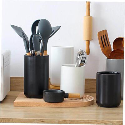 Ceramic chopstick holder kitchen utensil storage bottle