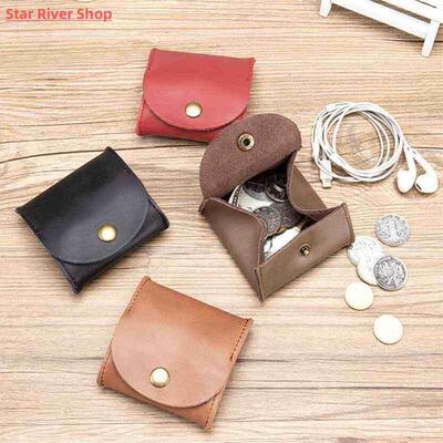 6 Color portable Genuine Leather Coin Purse Vintage Design I