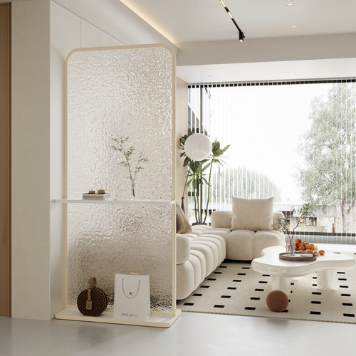网红屏风隔断墙奶油风可移动玄关