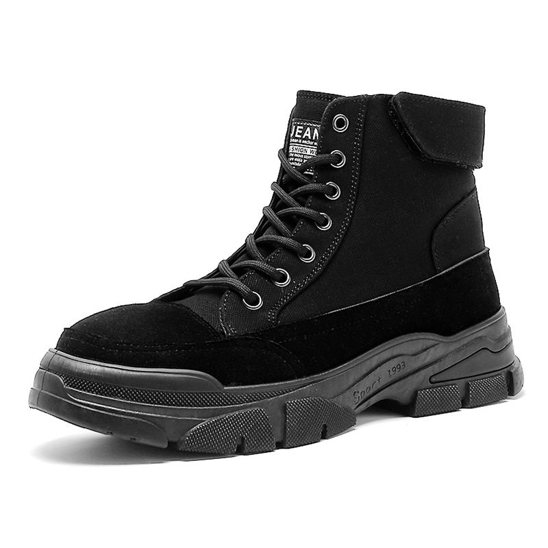 工装马丁靴男鞋韩版百搭复古系带高帮休闲靴子XZ517-1XZ610P55,男鞋马丁靴,星座517-1