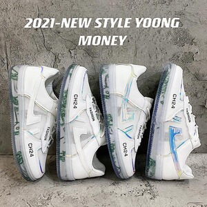 2021夏季网面运动休闲男鞋果冻彩底空军一号板XZ517-1 XZ2110图片