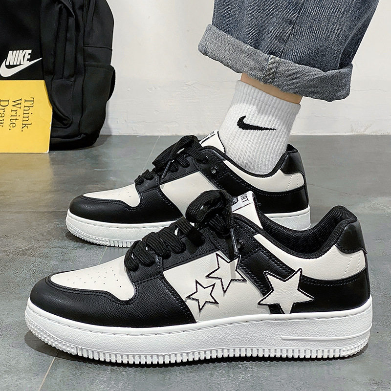 板鞋新款皮面运动休闲鞋青少年潮流百搭小白鞋XZ517-1XZ062P40，男鞋休闲鞋，星座517-1