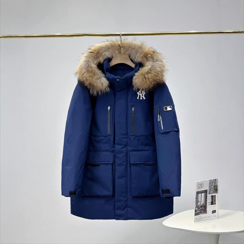 新款羽绒服中长款加厚大毛领男女工装外套冬季保暖派克服防风衣