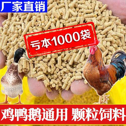 新疆西藏包邮营养鸡饲料100斤颗粒鸡食蛋鸡鸭鹅通用50kg中大鸡10k