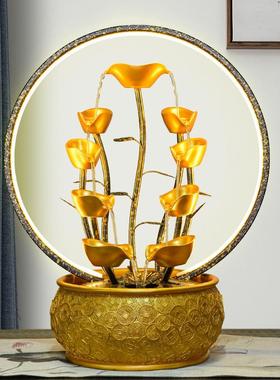 开业礼物贺礼流水摆件循环水生财客厅桌面礼品装饰店铺招财风水轮