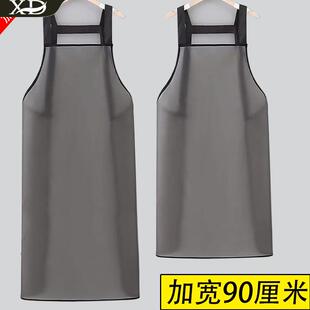 加肥围裙防水防油加大加宽水产餐饮饭店洗碗工作服男女定制LOGO