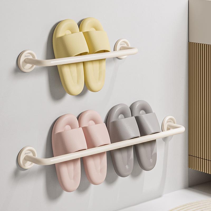 浴室拖鞋架免打孔壁挂卫生间厕所鞋子置物架家用门后挂架收纳神器