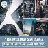 FCPX 达芬奇 LR预设工业风城市黑金街拍电影PS LUT调色滤镜
