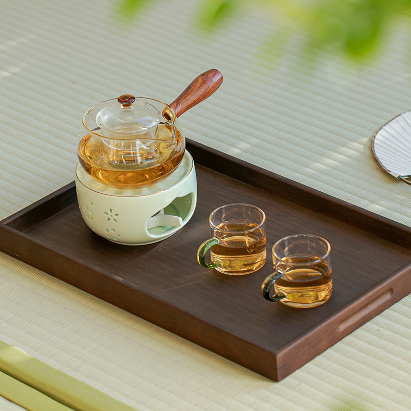 放蜡烛加热玻璃茶壶底座酒店餐厅泡花茶保温煮茶器陶瓷温茶炉家用