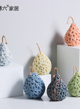 梨子水果摆件客厅装饰品陶瓷现代