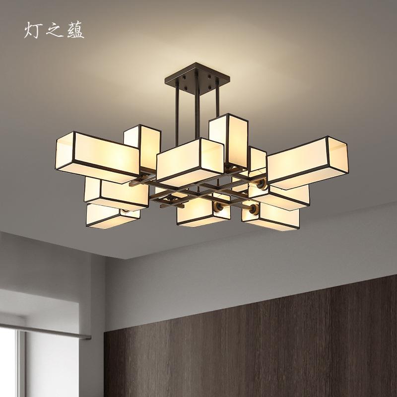 新中式吊灯大气客厅灯铁艺现代简约创意书房卧室大厅大堂灯具