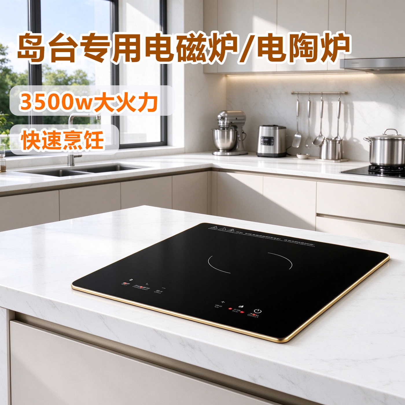科创奇岛台内嵌电磁炉单灶嵌入式3500w猛火大功率电磁灶电陶炉