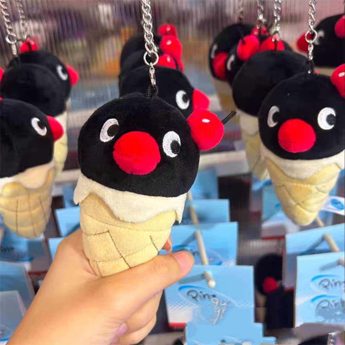 pingu甜筒冰淇淋挂件书包