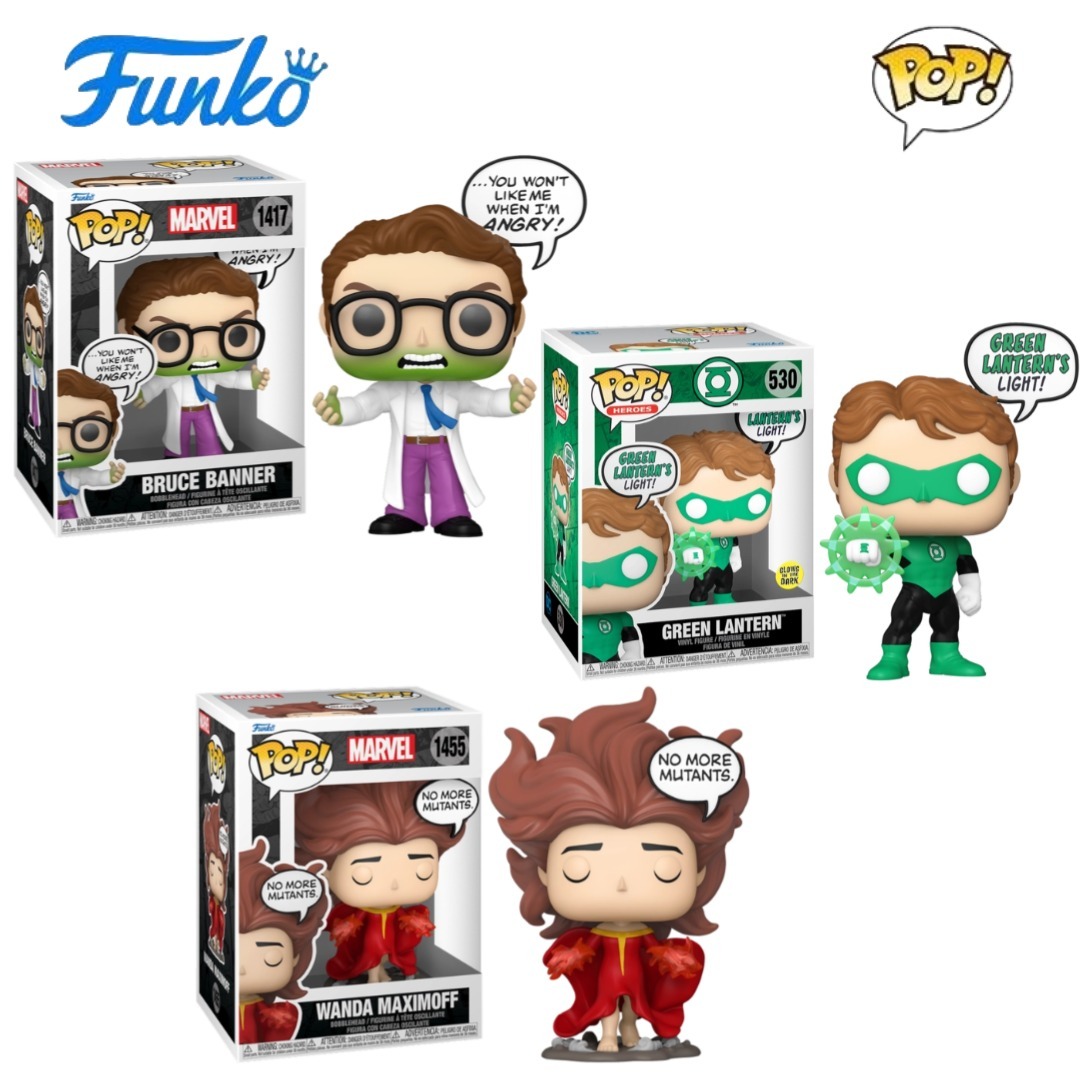 Funko POP 漫威 旺达Wanda 班纳Banner 绿灯侠Green Lantern手办