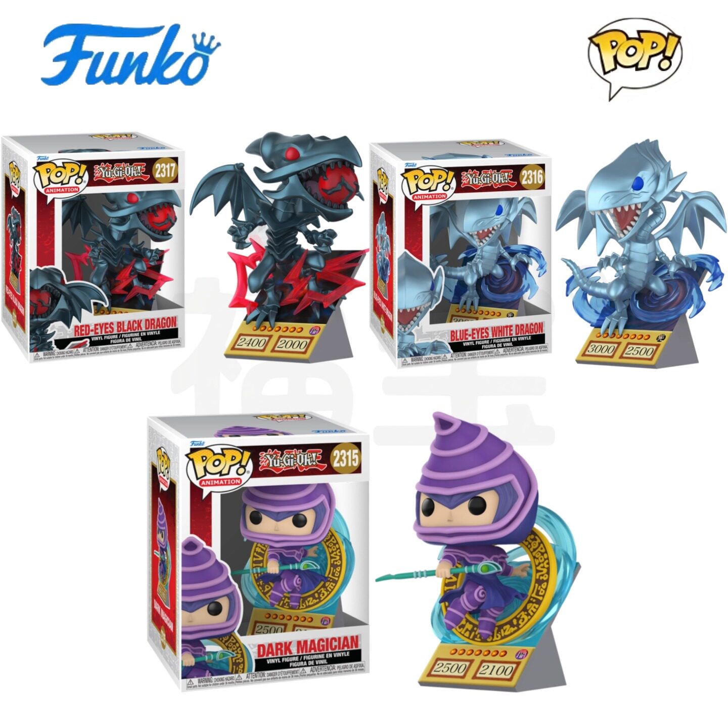 Funko POP游戏王Yu-Gi-Oh!周边黑魔导 青眼白龙 真红眼黑龙手办